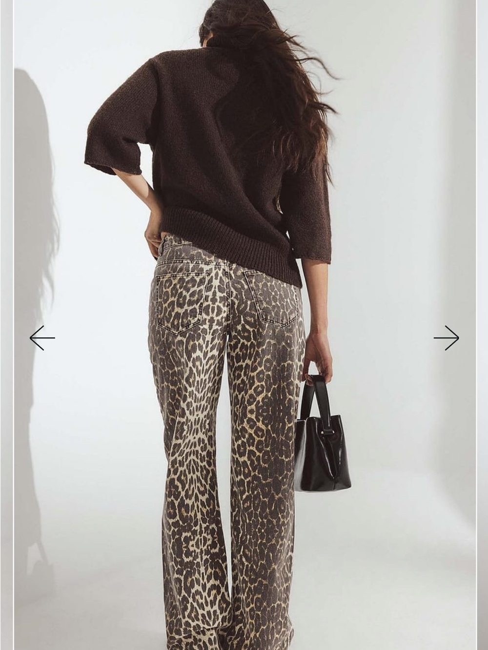 Leopard Print Straight Leg Jeans - Picture 3 of 3